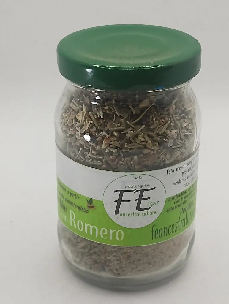 Sal de Mar con Romero Cítricos Frasco Cristal Grande 